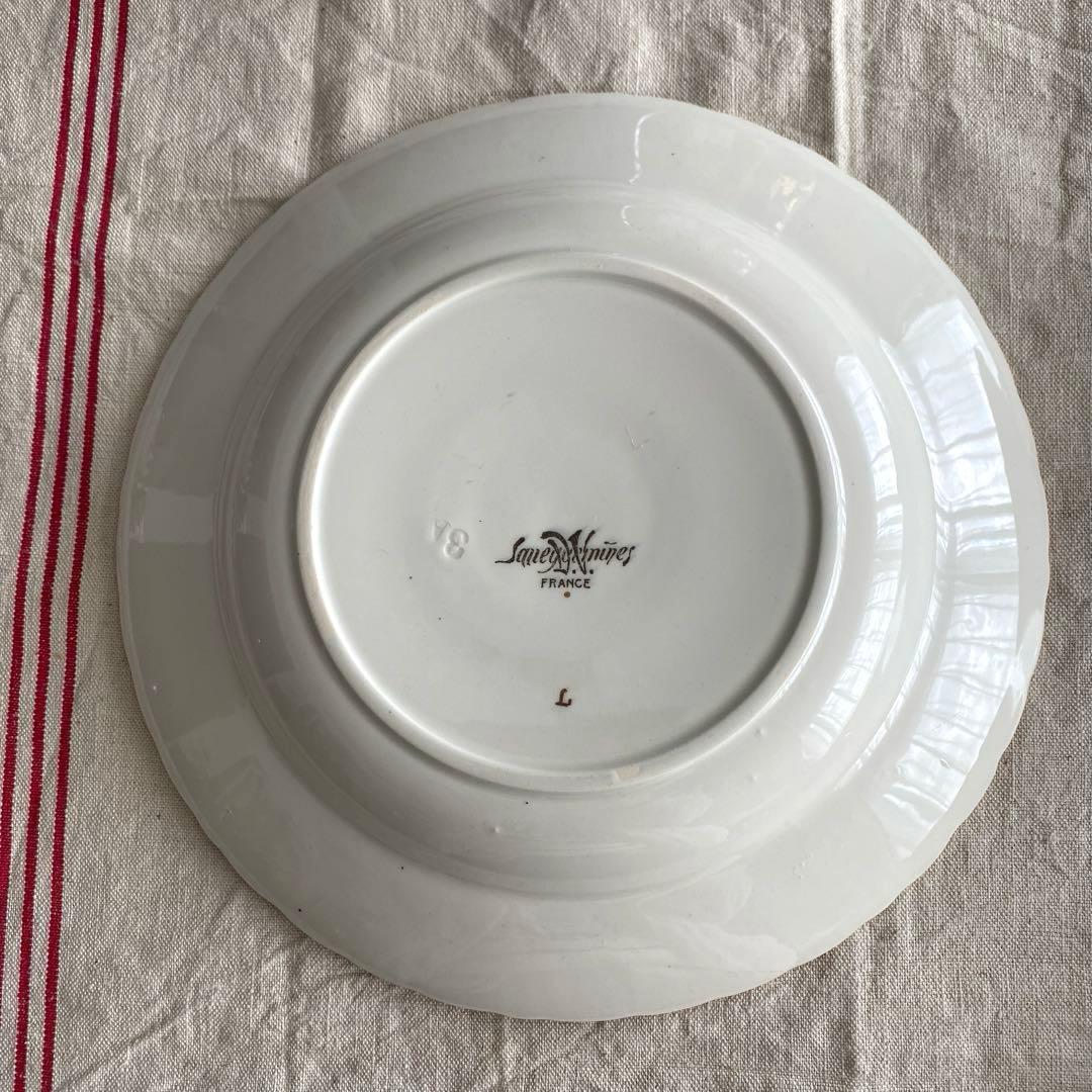 Sarreguemines　ルイ15世　深皿プレート　フランスアンティーク【C】