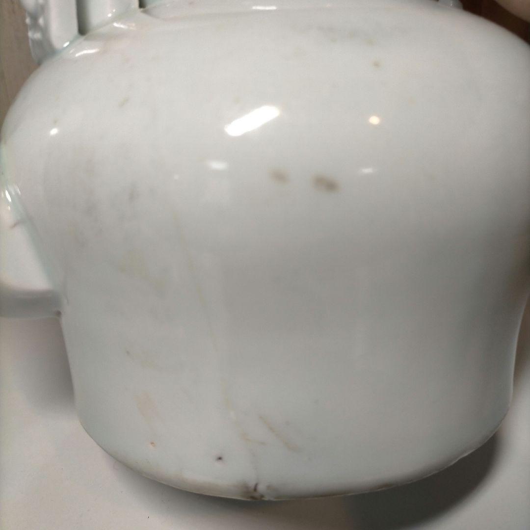 朝鮮古美術 　李朝白磁水注 　白磁提手水注