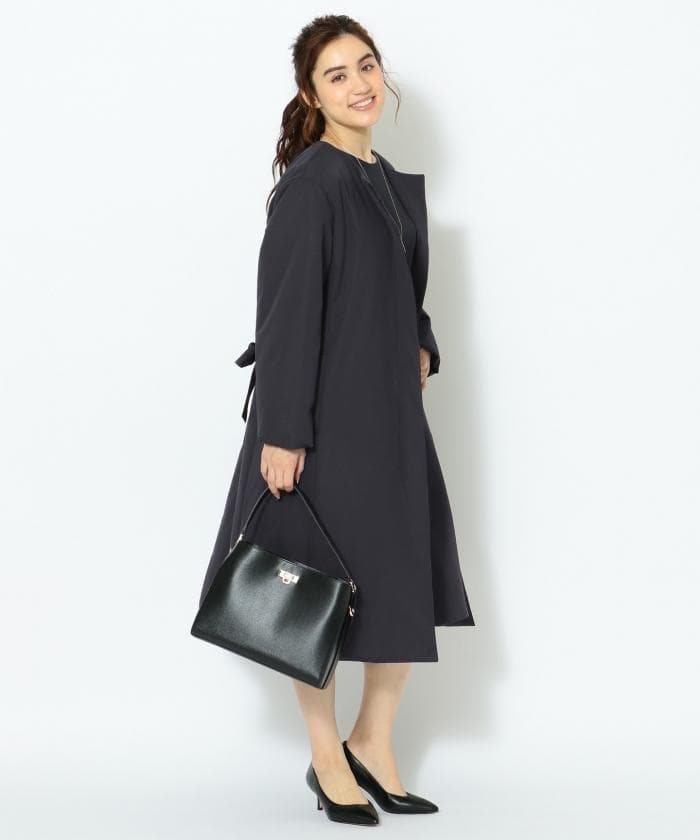 ★美品★ 23区 中綿コート 38 ノーカラーコート セレモニー 卒業式 入学式