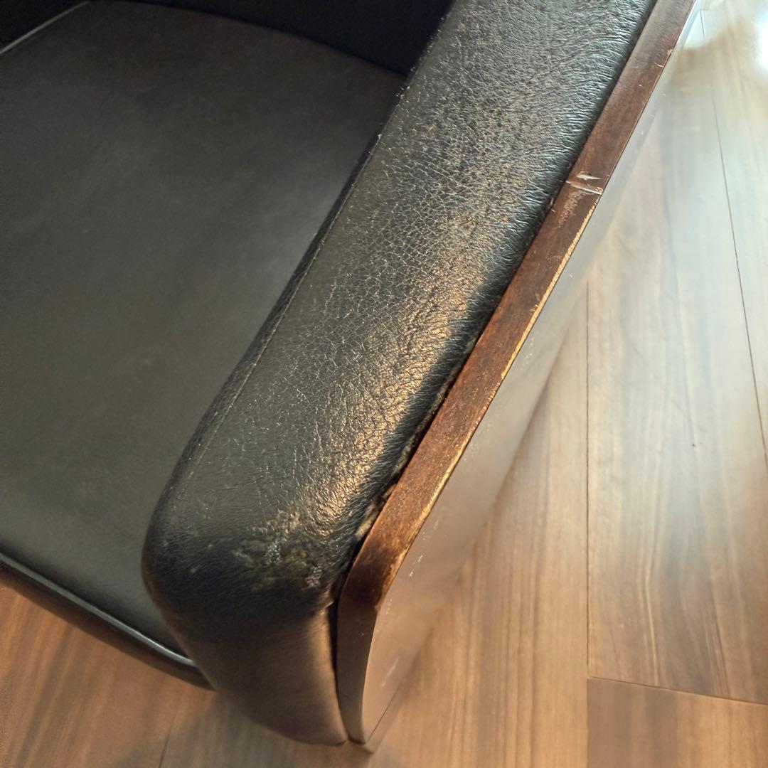 希少品 AD CORE ラウンジチェア ローチェア シングルソファ 木目