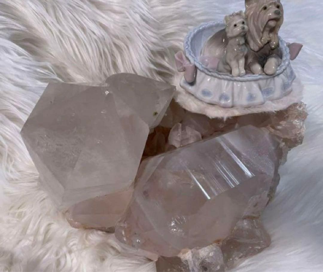 ピンクマニカラン水晶クラスター　14kg超　レムリアンシード　虹etc