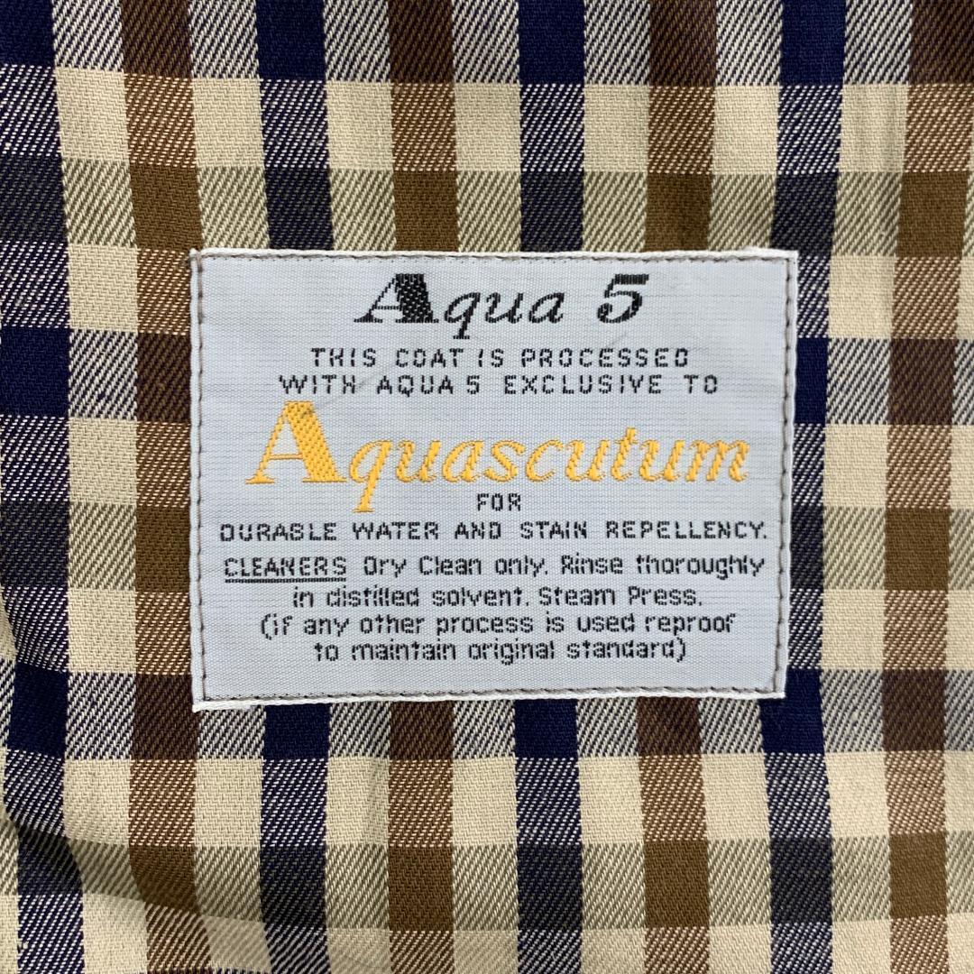 アクアスキュータム バルマカーンコート 36 Sサイズ ベルト付き 玉虫色 光沢