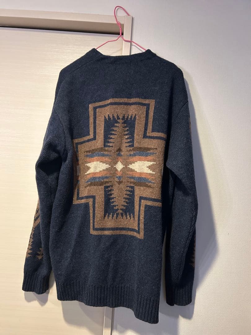 Pendleton ウール カーディガン L ネイビー