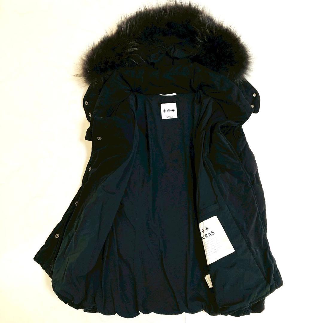 タトラス　ベリーナ　ラクーンファー　キルティング　ダウンコート　黒　02