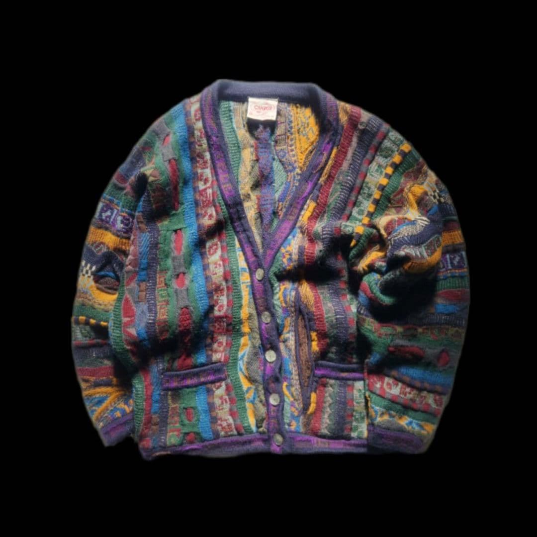 80s “CUGGI” 3D Knit Cardigan