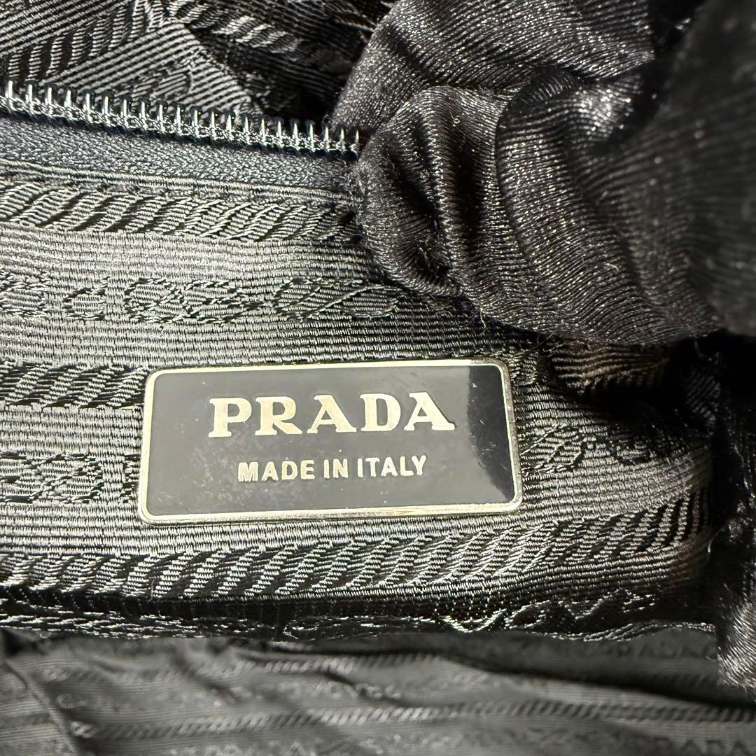 【美品】PRADA プラダ　ナイロンボストンバッグ三角ロゴ 2WAY 黒