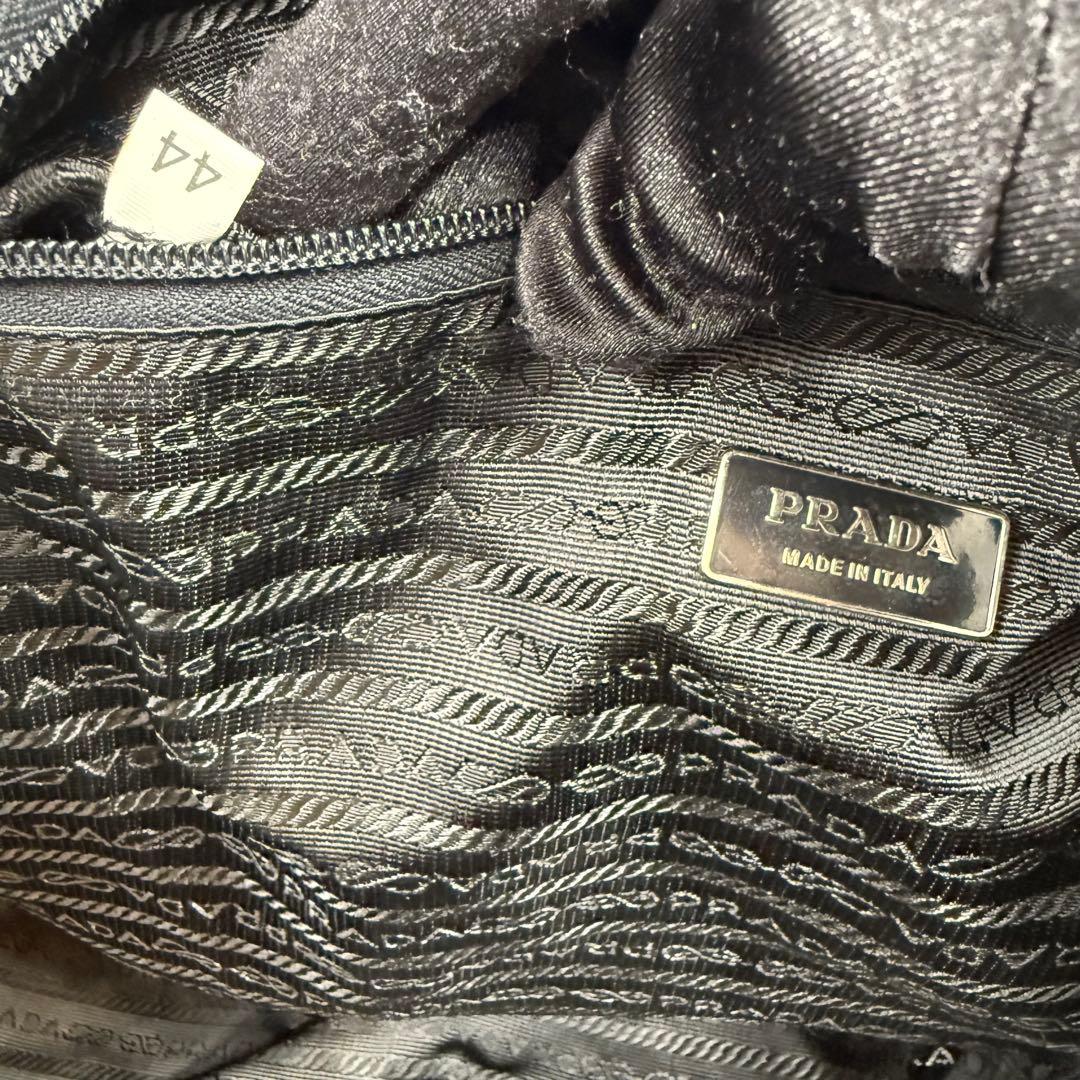 【美品】PRADA プラダ　ナイロンボストンバッグ三角ロゴ 2WAY 黒