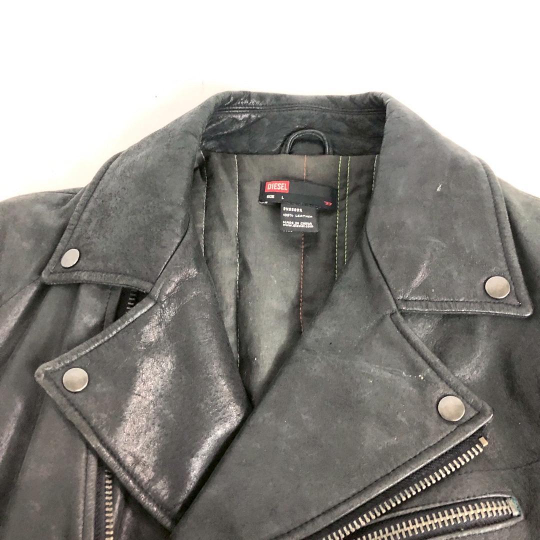 DIESEL ディーゼル レザー ジャケット ブラック メンズ ブランド