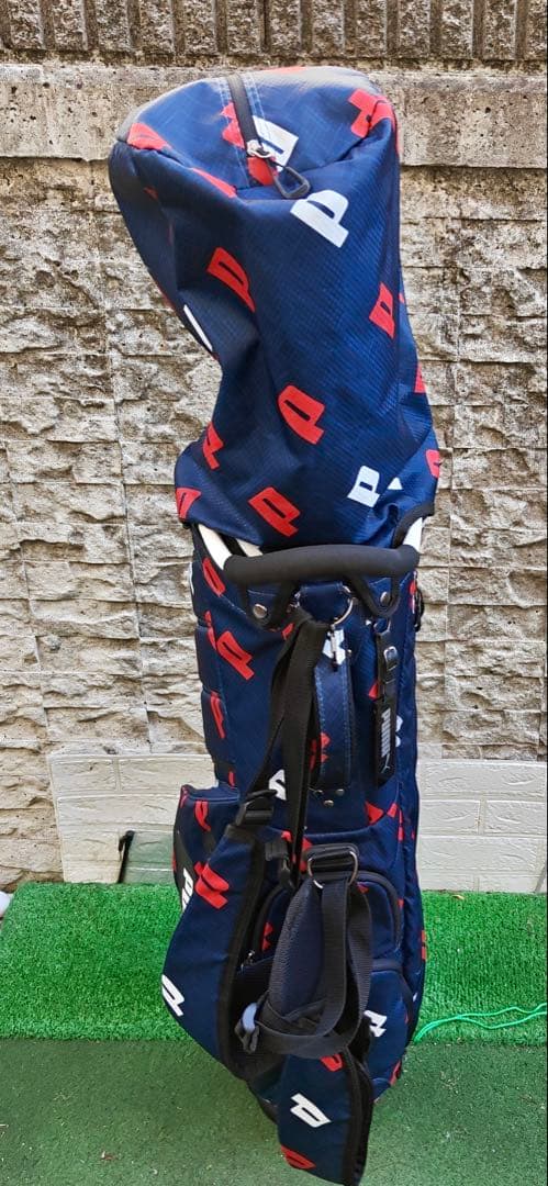 PUMA キャディバッグ ネイビー/レッド