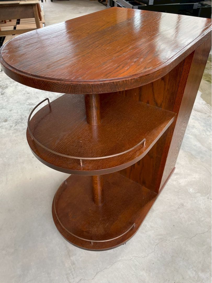 三越　ブルージュ　ステンドグラスサイドテーブル　収納棚