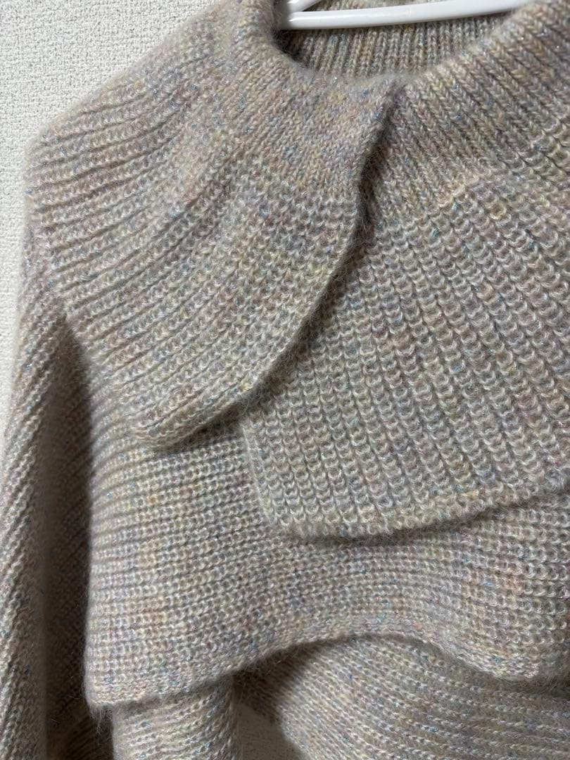 【新品】ラメミックス キッドモヘア スリーブマフラージレ