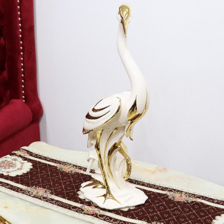 陶器 動物 サギ 置物 イタリア製 AHURA 白鳥