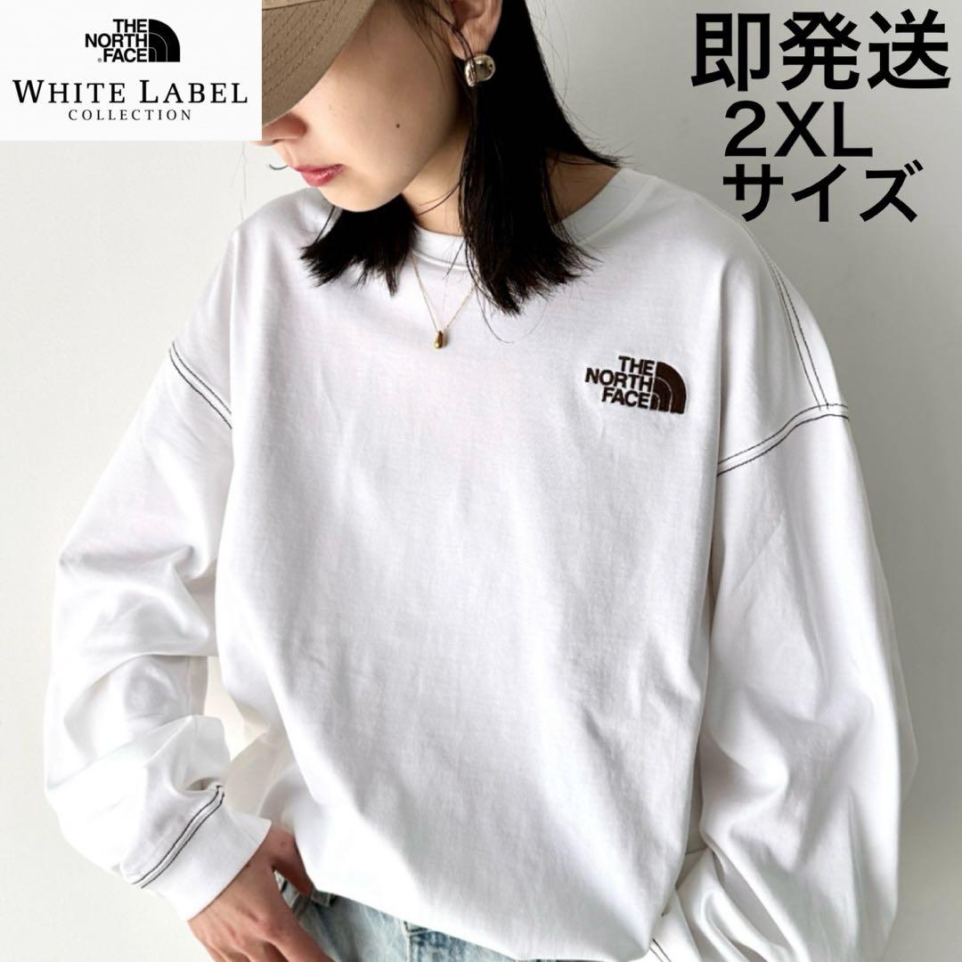 新品 THE NORTH FACE ロゴ刺繍 ステッチ 長袖 ロンT 2XL