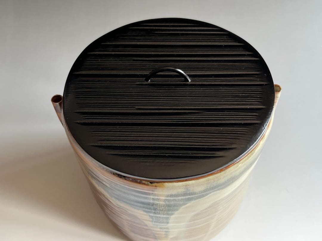 亀井楽山　高取焼　水指　而妙斎書付　茶道具　表千家