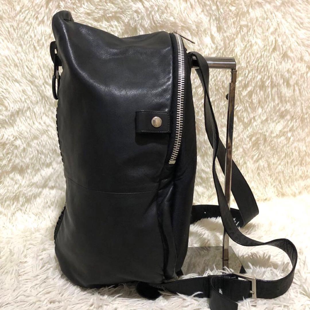 未使用級☆カワカワ　25bis レザー　リュック　 バックパック ブラック