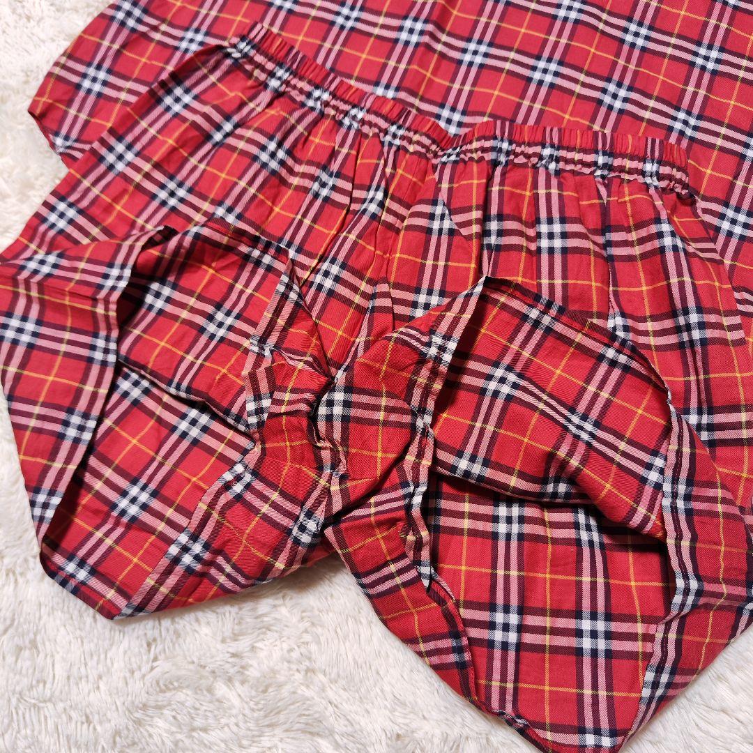 バーバリー ロンドン トップス ショートパンツ セットアップ チェック 赤