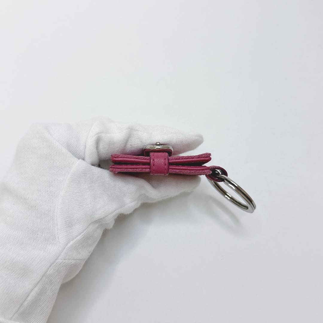 【24時間以内発送】コーチ チャーム キャンバス 手帳型 ピンク キーリング