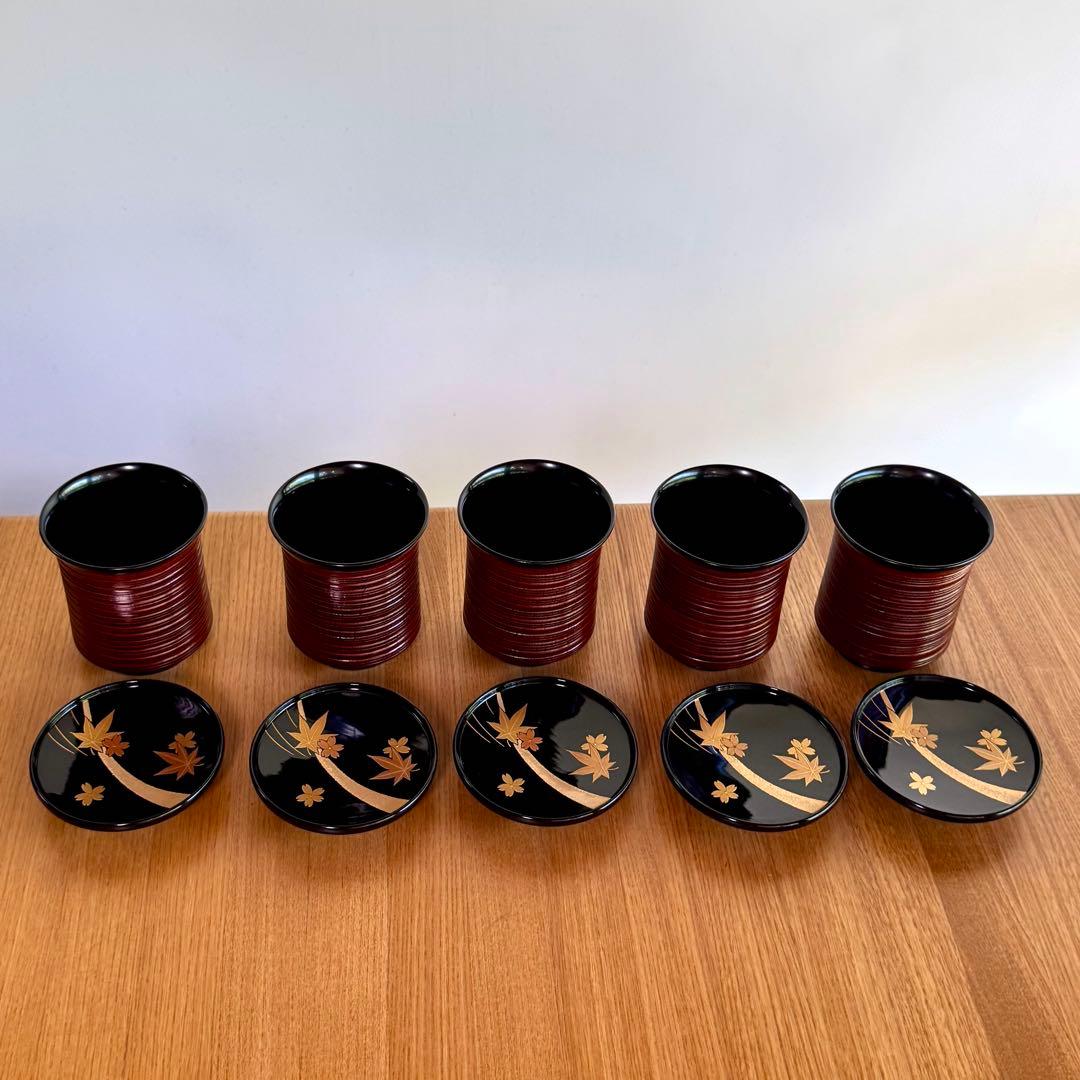 輪島塗 輪島屋善仁 うるみ塗 小吸物椀（箸洗） 5客