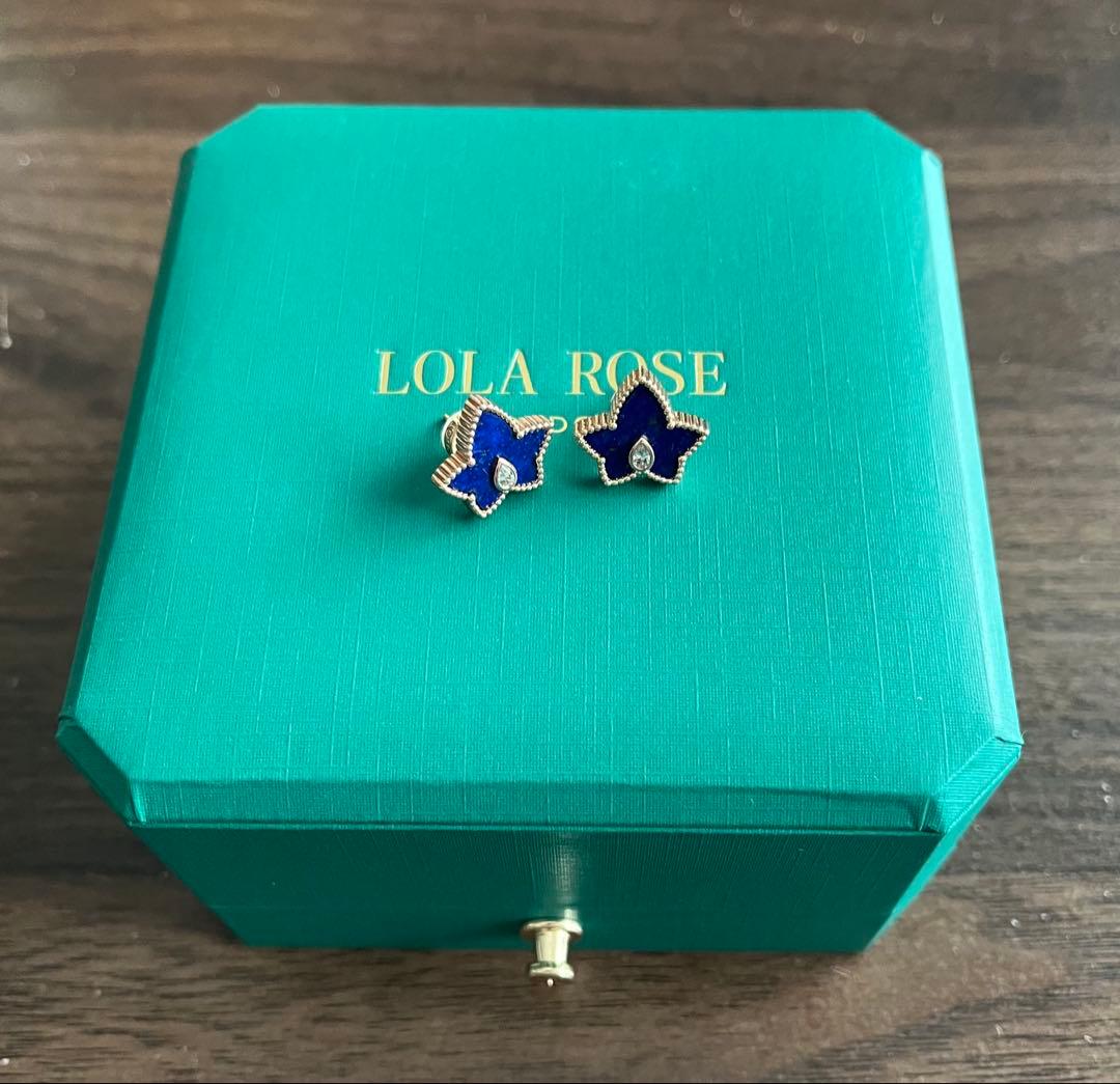 【最終価格】ローラローズ ラピスラズリビーズイヤリング