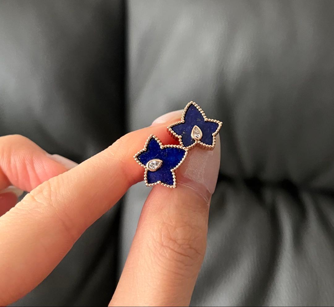 【最終価格】ローラローズ ラピスラズリビーズイヤリング