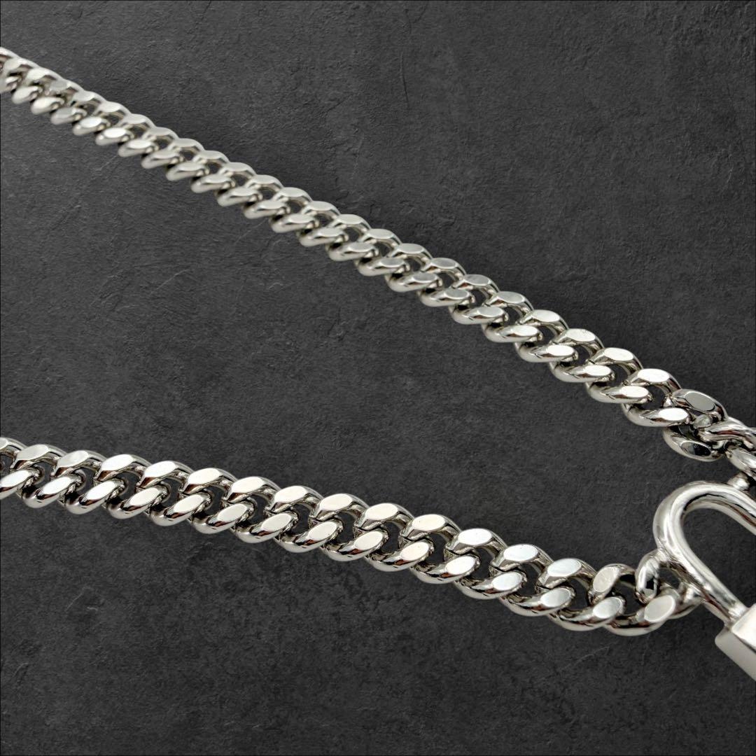美品 ディオール Dior 南京錠 CDロゴ チェーン ブレスレット シルバー