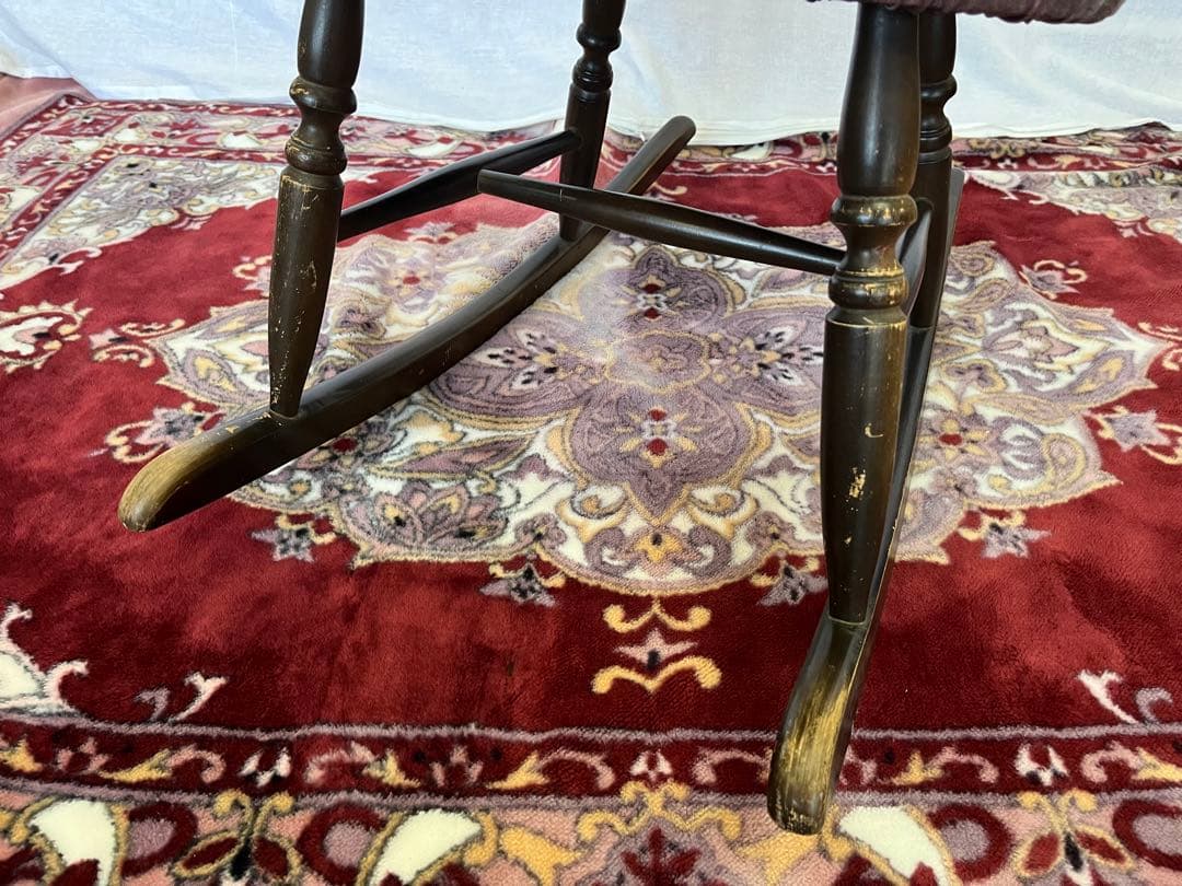 【アンティーク】木製 ロッキングチェア 木製椅子 北欧レトロ 昭和レトロ 古家具