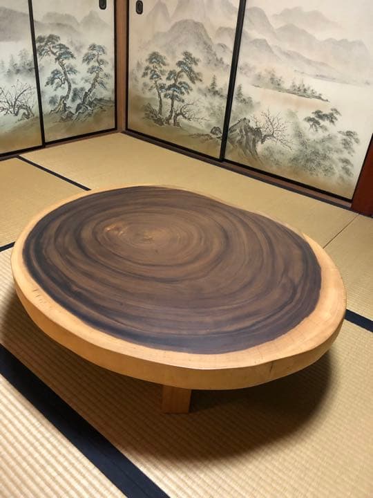一枚板　ローテーブル