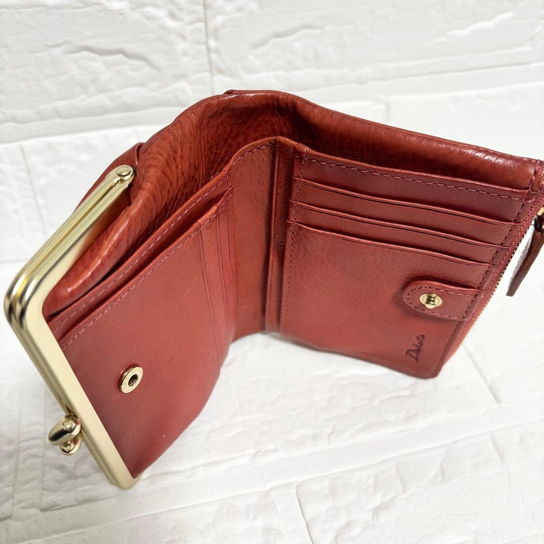 【未使用】Dakota ダコタ ペルラ コンパクト財布 ピンク　がま口 二つ折り