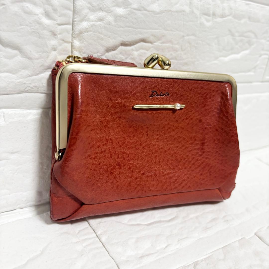 【未使用】Dakota ダコタ ペルラ コンパクト財布 ピンク　がま口 二つ折り