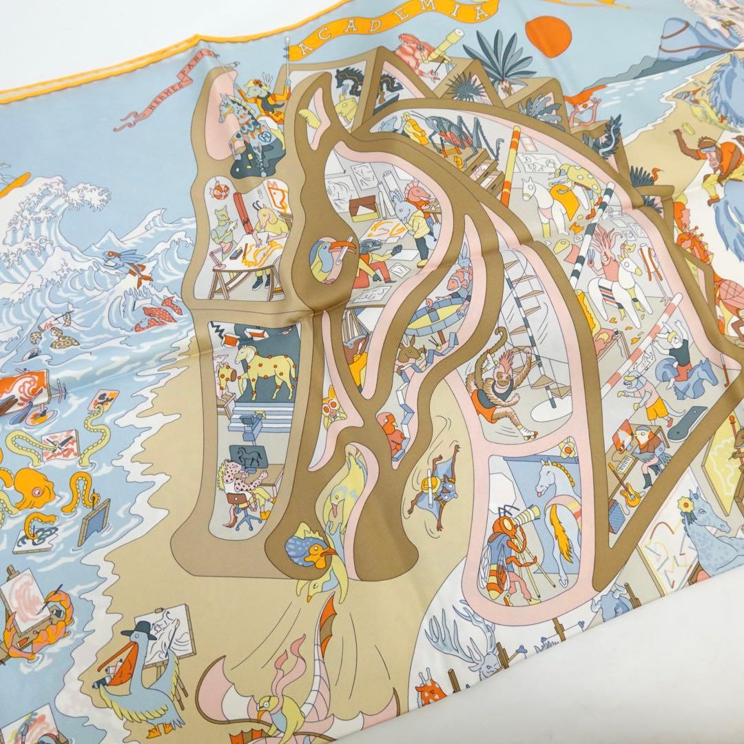 エルメス　カレ90 アカデミア・イピカ　スカーフ　シルクツイル