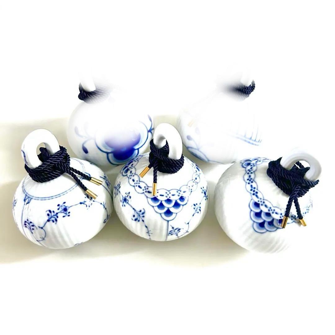 新品ロイヤルコペンハーゲン オーナメント ブルー ハーフレース プリンセス