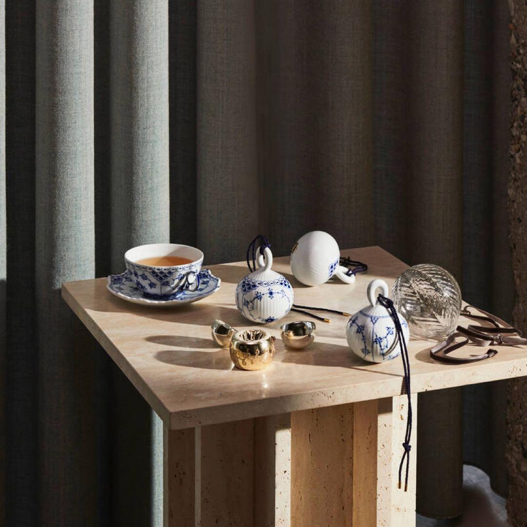 新品ロイヤルコペンハーゲン オーナメント ブルー ハーフレース プリンセス