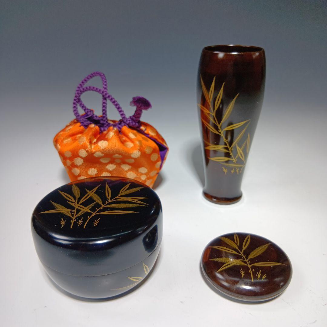 最終値下げ茶道具　利休茶箱一式　(塗師)多田桂寛　　 共箱　美品