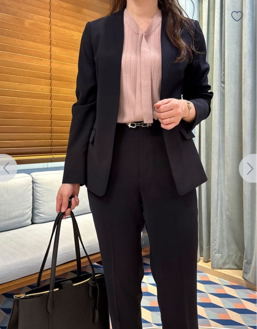 アオキ Oggiコラボ ダブルクロス ノーカラージャケット クロップドパンツ