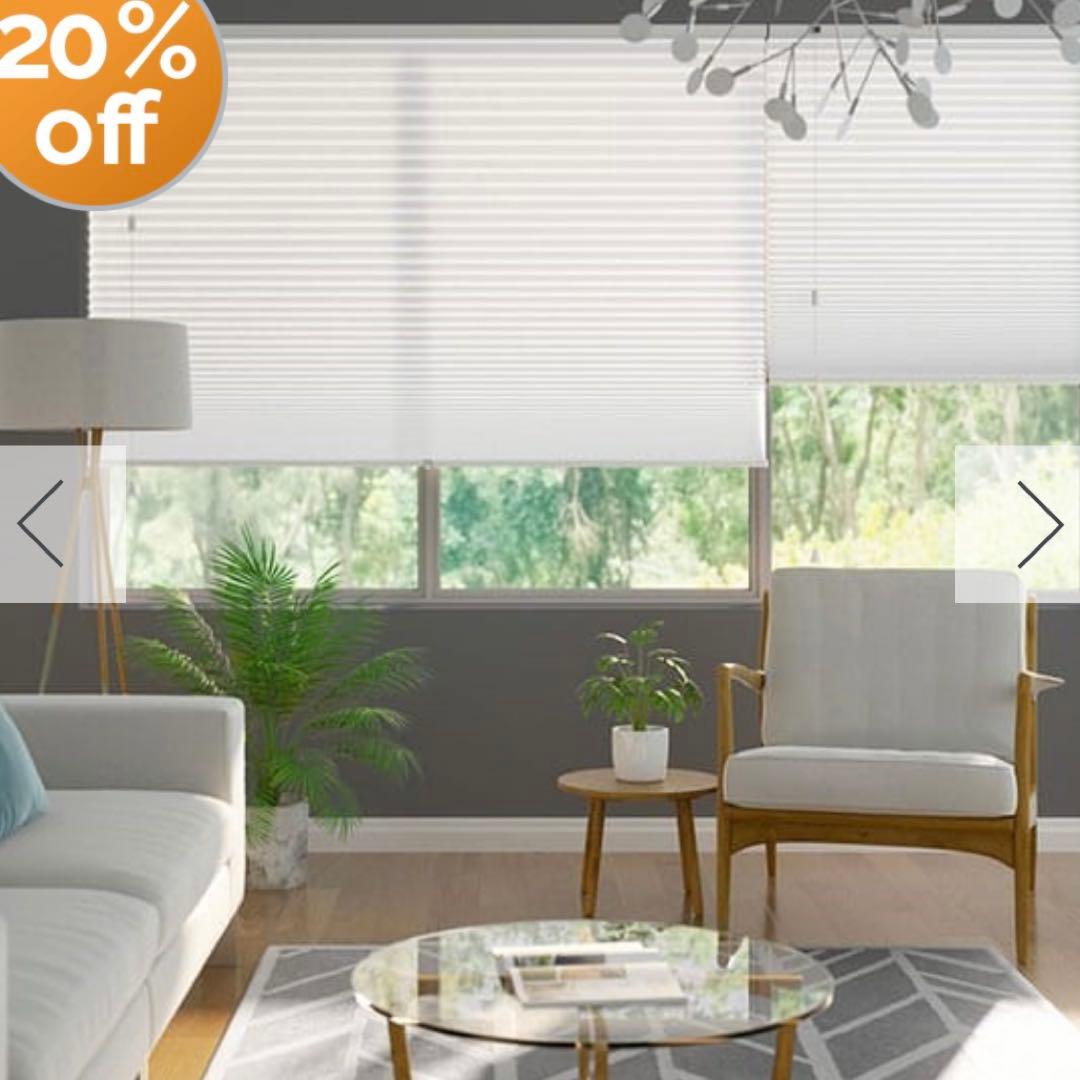 ２個セットTUISS DECOR 採光ハニカムシェード コットンホワイト