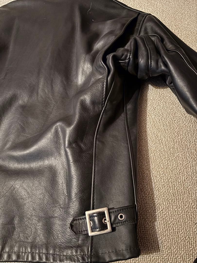 Schott ブラック シングルライダースジャケット