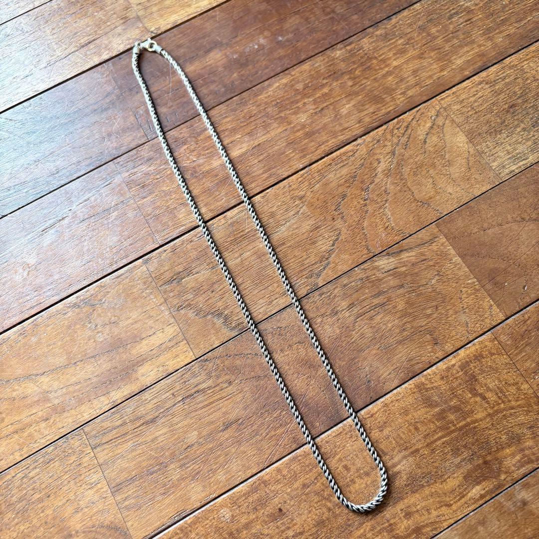 シルバー925 スクロールチェーン ビンテージ ネックレス 62cm