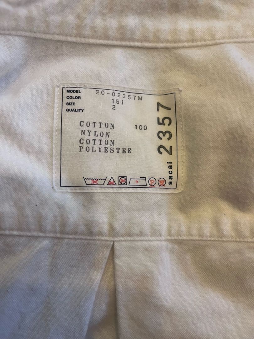 sacai シャツ 長袖