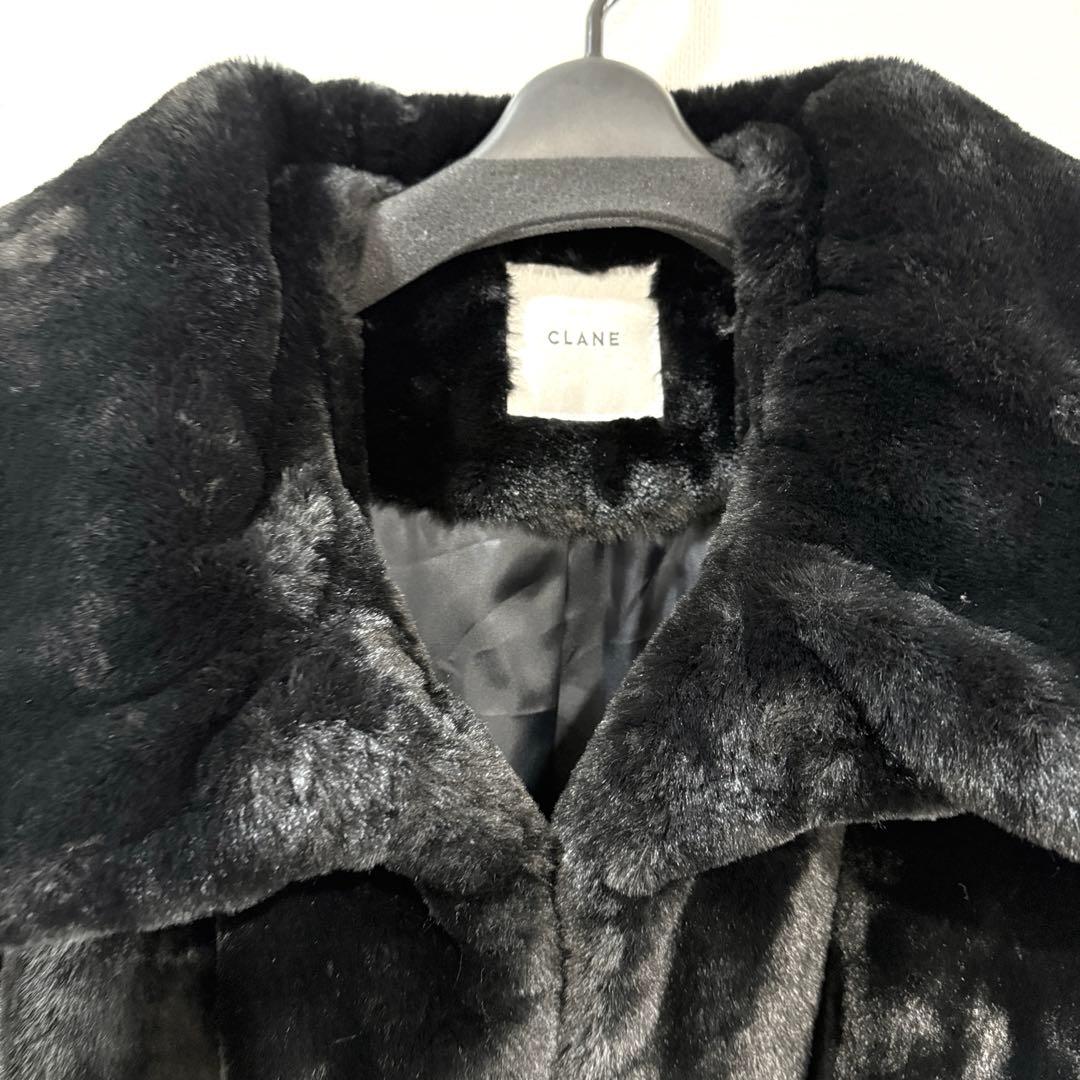 CLANE LONG FUR COAT ロングファーコート ブラック