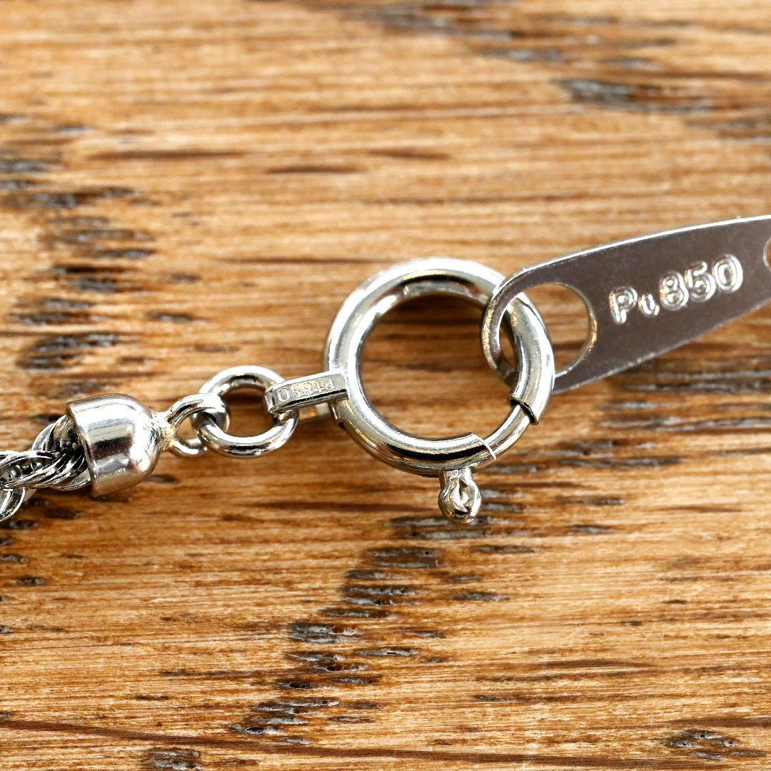 新品 Pt850 プラチナ パイプロープブレスレット幅2.0mm長さ17cm