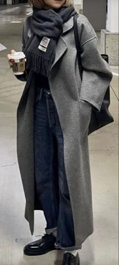 超美品✨ok.soon light melton coat オクスンロングコート