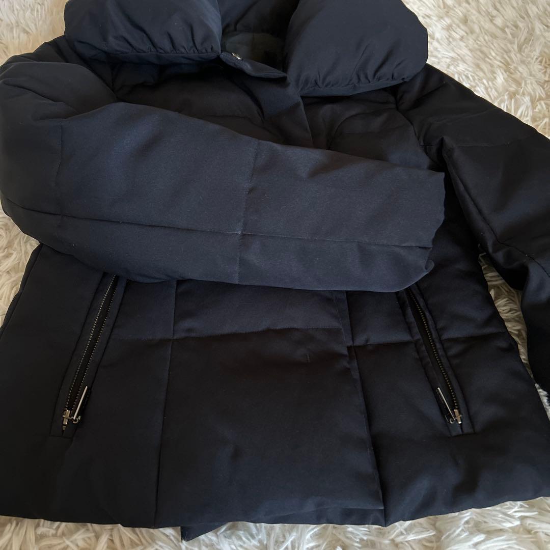 【美品】M-PREMIER ダウンジャケット ネイビー レディース　36サイズ