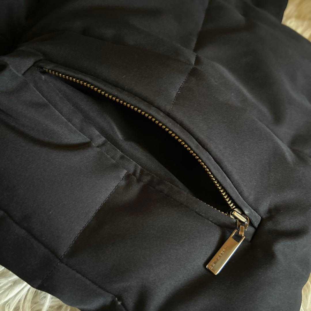 【美品】M-PREMIER ダウンジャケット ネイビー レディース　36サイズ