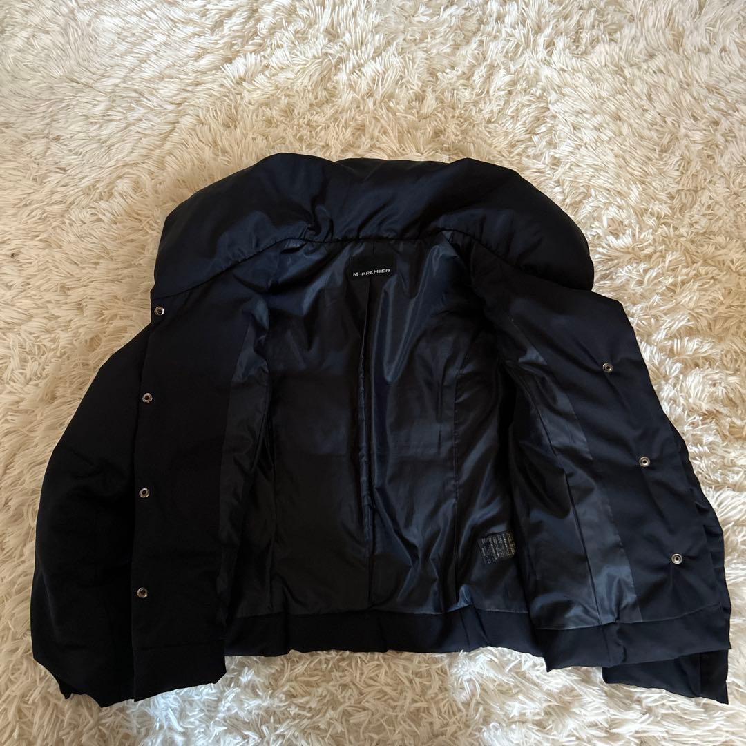 【美品】M-PREMIER ダウンジャケット ネイビー レディース　36サイズ