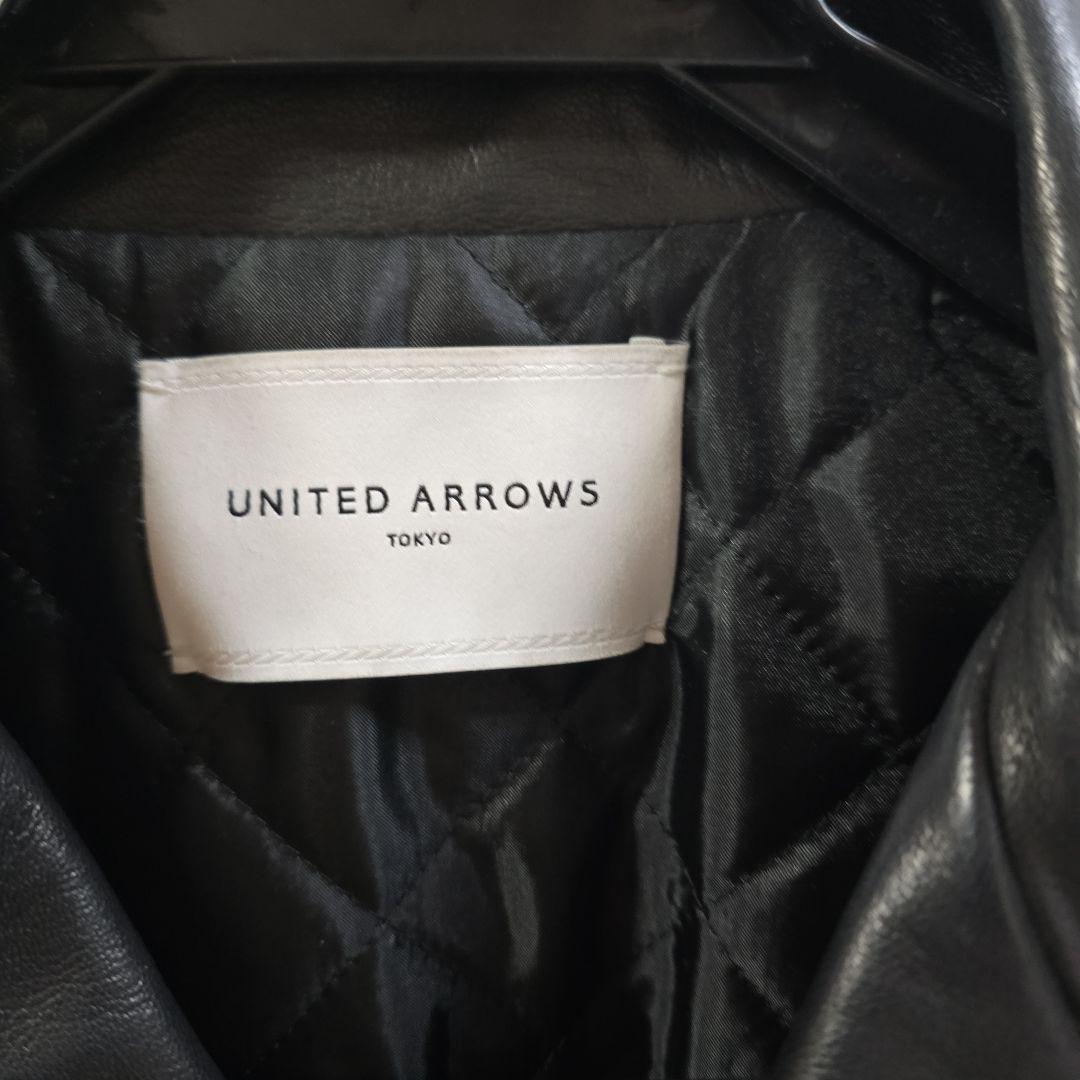 美品UNITED ARROWS ダブルライダースジャケット ブラック