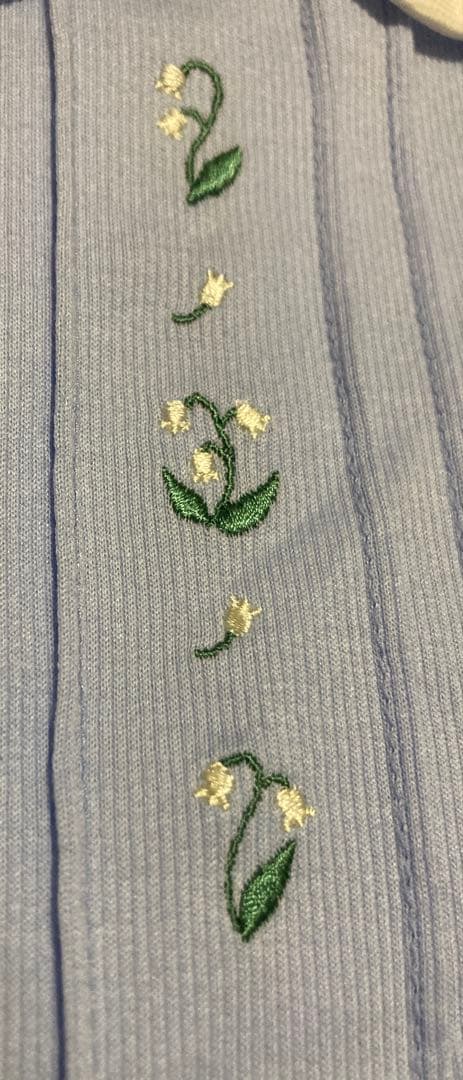 MIKI HOUSE 水色 襟付き半袖　フォーマル　ワンピース 110