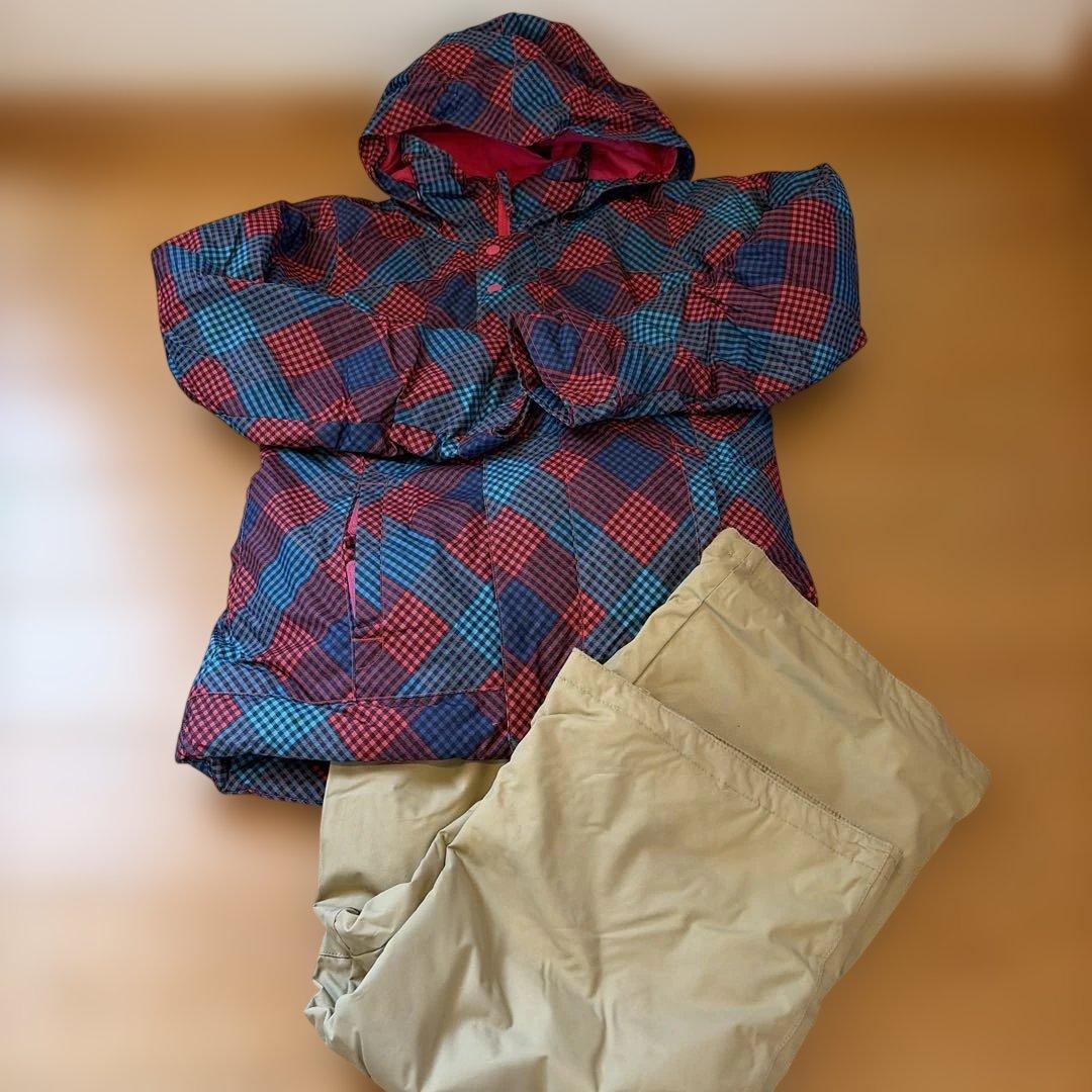 Burton 子供用スキーウェア チェック柄　上下セット
