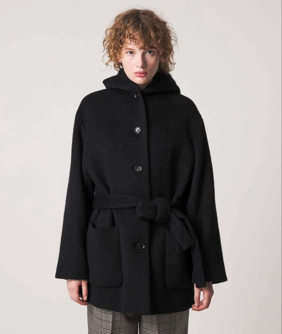 Steven Alan シャギー フード コート ブラック M