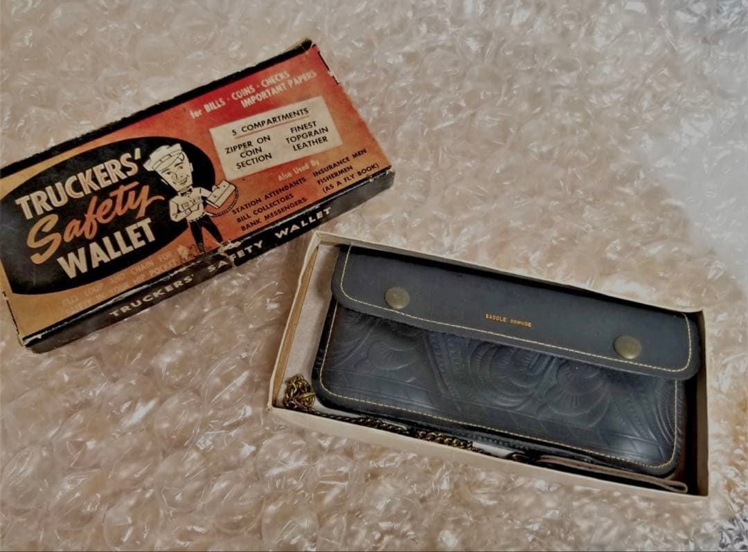 50s ビンテージ デッドストック トラッカー レザーウォレット