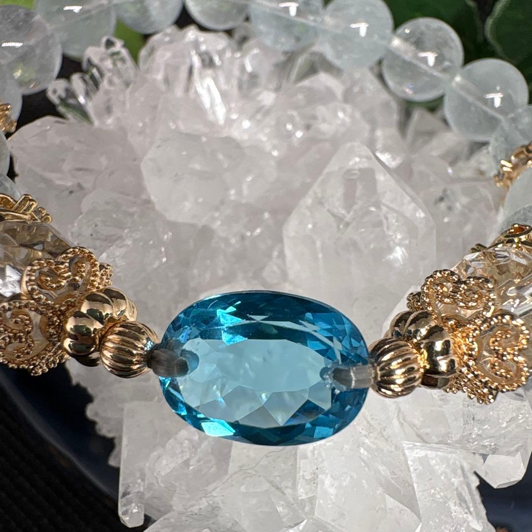 ＊みーにゃん様お取置き3/1＊【高品質】トパーズ　宝石カット　ブレスレット